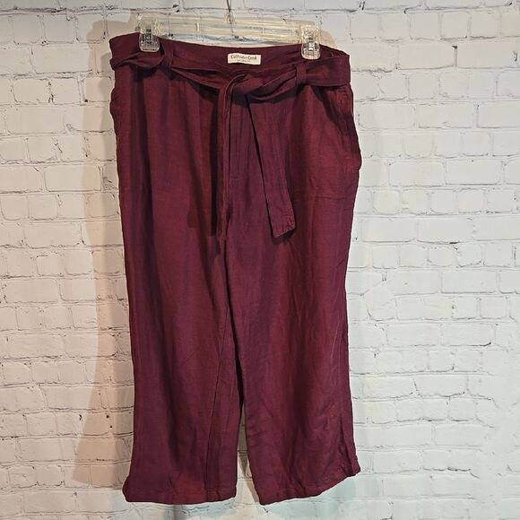 Coldwater Creek Linen Blend Capris Size 12 - Picture 1 of 9